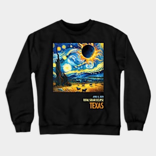 Total Solar Eclipse 2024 Texas Crewneck Sweatshirt